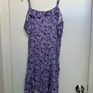 Disney The Little Mermaid Purple Floral Jumper Dress